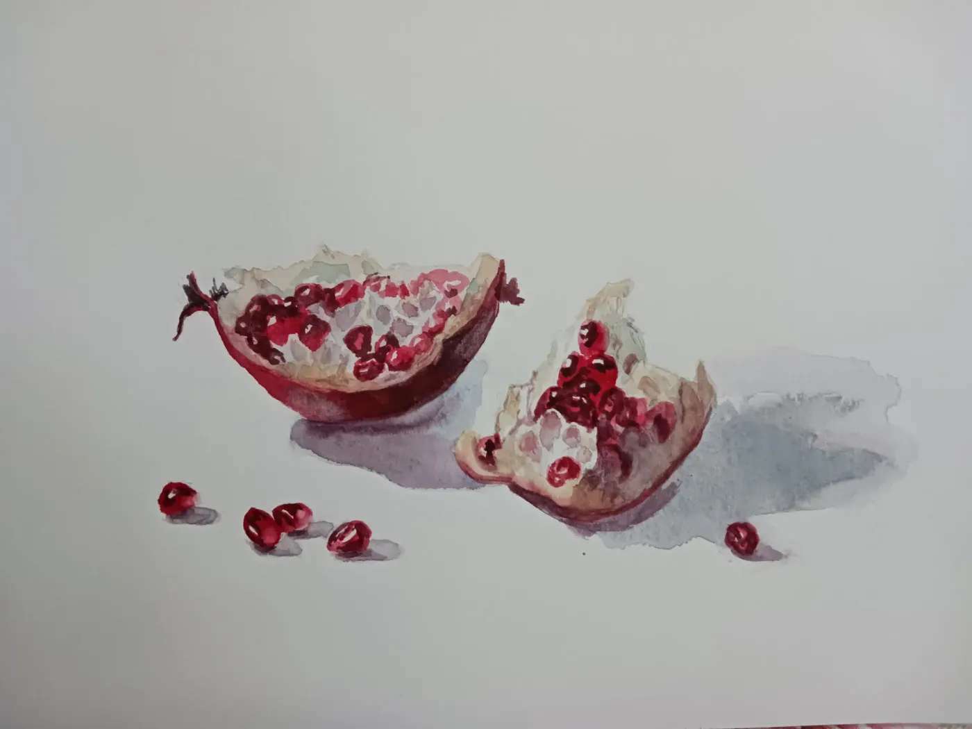 Утренняя симфония граната, акварель — Elena Chudinova